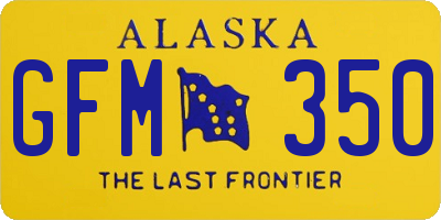 AK license plate GFM350