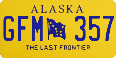 AK license plate GFM357