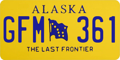 AK license plate GFM361