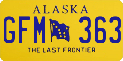 AK license plate GFM363