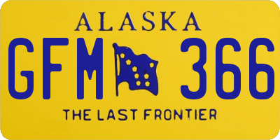 AK license plate GFM366