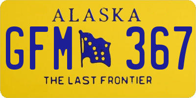 AK license plate GFM367