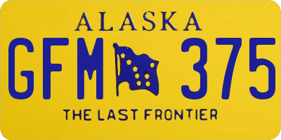 AK license plate GFM375