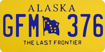 AK license plate GFM376