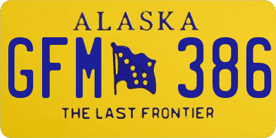 AK license plate GFM386