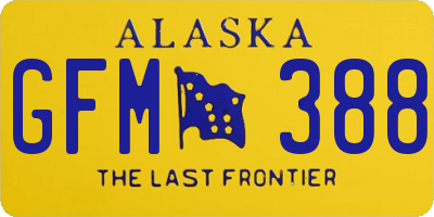 AK license plate GFM388