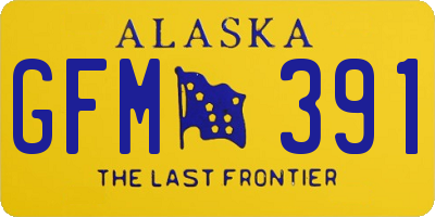 AK license plate GFM391