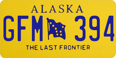 AK license plate GFM394