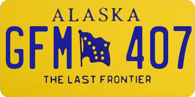AK license plate GFM407