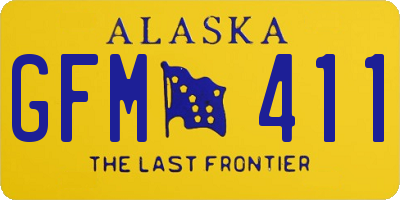 AK license plate GFM411