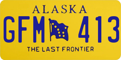 AK license plate GFM413