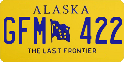 AK license plate GFM422