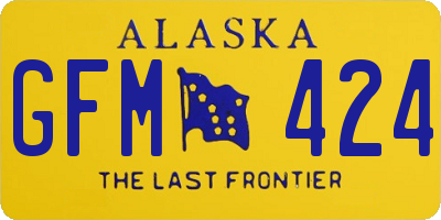 AK license plate GFM424