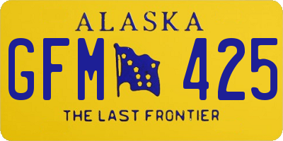 AK license plate GFM425