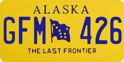AK license plate GFM426