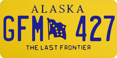 AK license plate GFM427