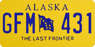 AK license plate GFM431
