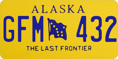 AK license plate GFM432