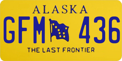 AK license plate GFM436