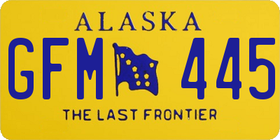 AK license plate GFM445