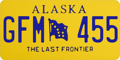 AK license plate GFM455