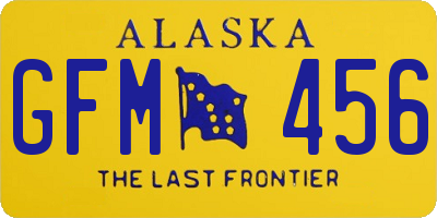 AK license plate GFM456