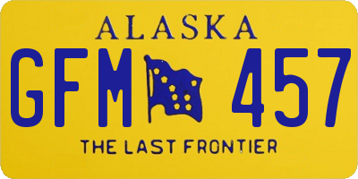 AK license plate GFM457