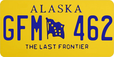 AK license plate GFM462