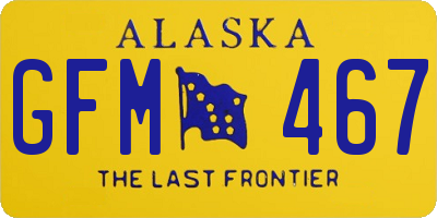 AK license plate GFM467