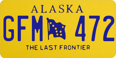 AK license plate GFM472