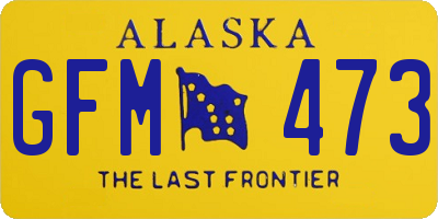 AK license plate GFM473