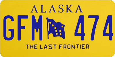 AK license plate GFM474