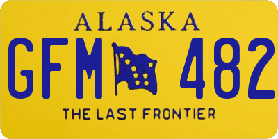 AK license plate GFM482