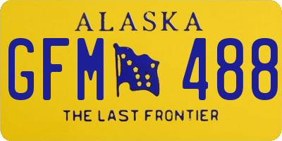 AK license plate GFM488