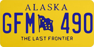 AK license plate GFM490
