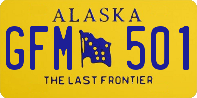 AK license plate GFM501