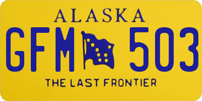 AK license plate GFM503