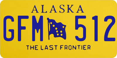 AK license plate GFM512