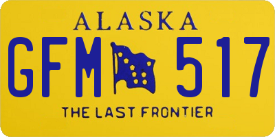 AK license plate GFM517