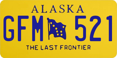 AK license plate GFM521