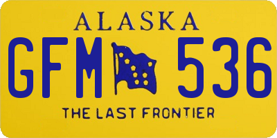 AK license plate GFM536