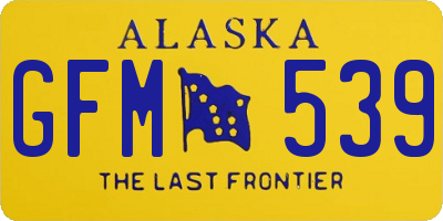 AK license plate GFM539