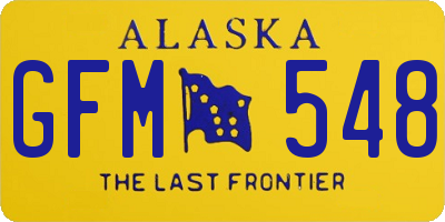 AK license plate GFM548