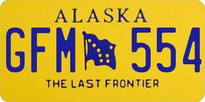 AK license plate GFM554