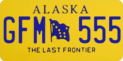 AK license plate GFM555
