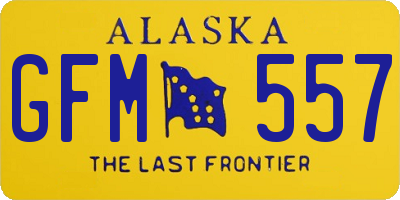 AK license plate GFM557