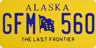 AK license plate GFM560