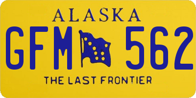 AK license plate GFM562