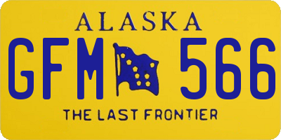 AK license plate GFM566