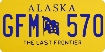 AK license plate GFM570
